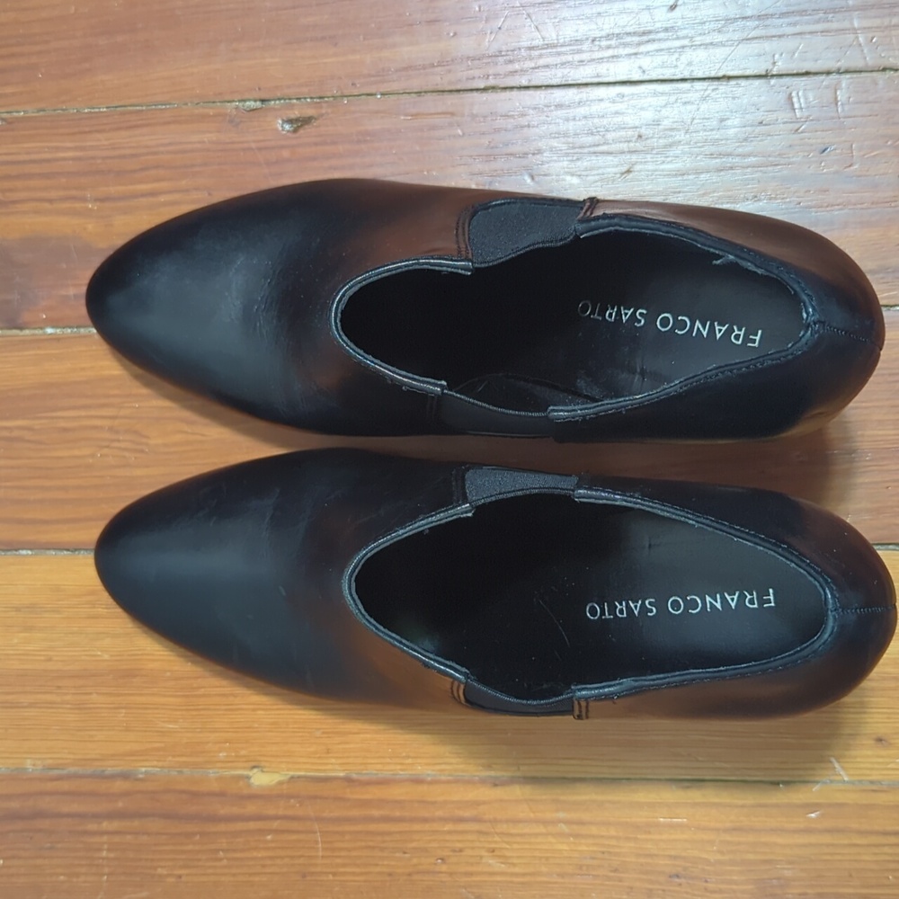 Franco Sarto Women’s Leather Ankle Booties NEW Heels‎ Boots Suri Chelsea Size 9 - Picture 5 of 11